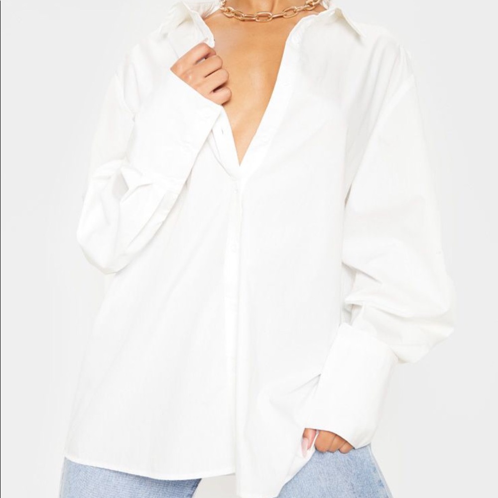 White Oversized top